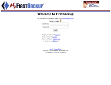 Tablet Screenshot of my.firstbackup.com